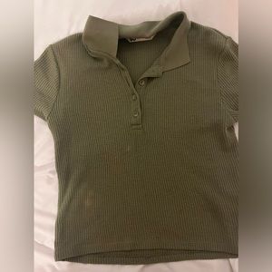 SO kohl’s green collared shirt, women’s size small